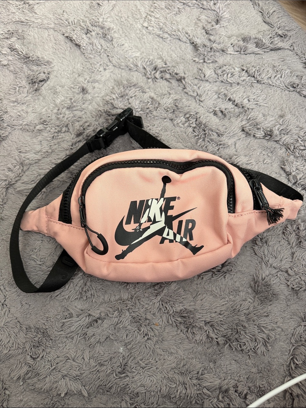 Nike Pink and Black Air Jordan Belt bag